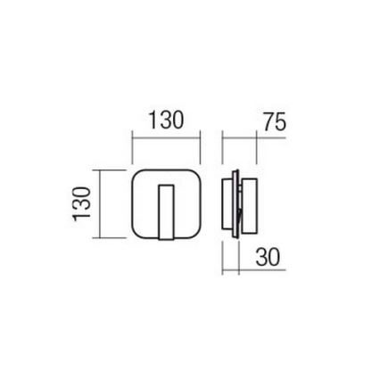 Redo 01-2977 - QUDA LED-vägglampa 6W/230V + LED 3W 3000K CRI 90 med USB, guldfinish