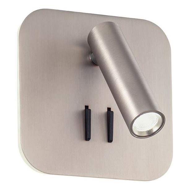 Redo 01-2978 - LED-vägglampa QUDA LED/6W/230V + LED/3W 3000K CRI 90 USB mattkrom