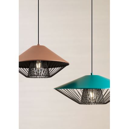 Redo 01-3005 - GRILL takpendel på sladd, 1×E27 (max 42 W), 230 V, Ø 39,6 cm, svart/brun