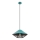Redo 01-3006 - Pendellampa på kabel GRILL 1xE27/42W/230V Ø 39,6 cm svart/turkos