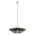 Redo 01-3008 - Takpendel på vajer GRILL 1xE27/42W/230V Ø 49,5 cm svart/vit