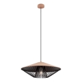 Redo 01-3009 - Hänglampa på kabel GRILL 1xE27/42W/230V Ø 49,5 cm svart/brun