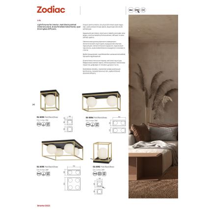 Redo 01-3054 - Taklampa ZODIAC 2xE14/28W/230V