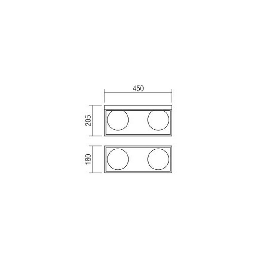 Redo 01-3054 - Taklampa ZODIAC 2xE14/28W/230V