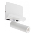 Redo 01-3083 - LED väggspotlight PANEL LED/3,5W/230V USB vit