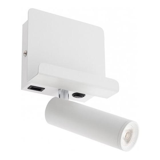 Redo 01-3083 - LED väggspotlight PANEL LED/3,5W/230V USB vit