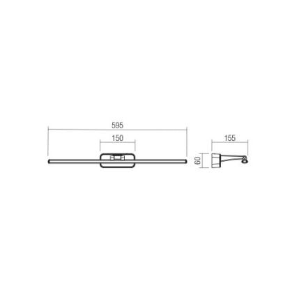 Redo 01-3085 - LED tavelbelysning STEAM LED/12W/230V vit
