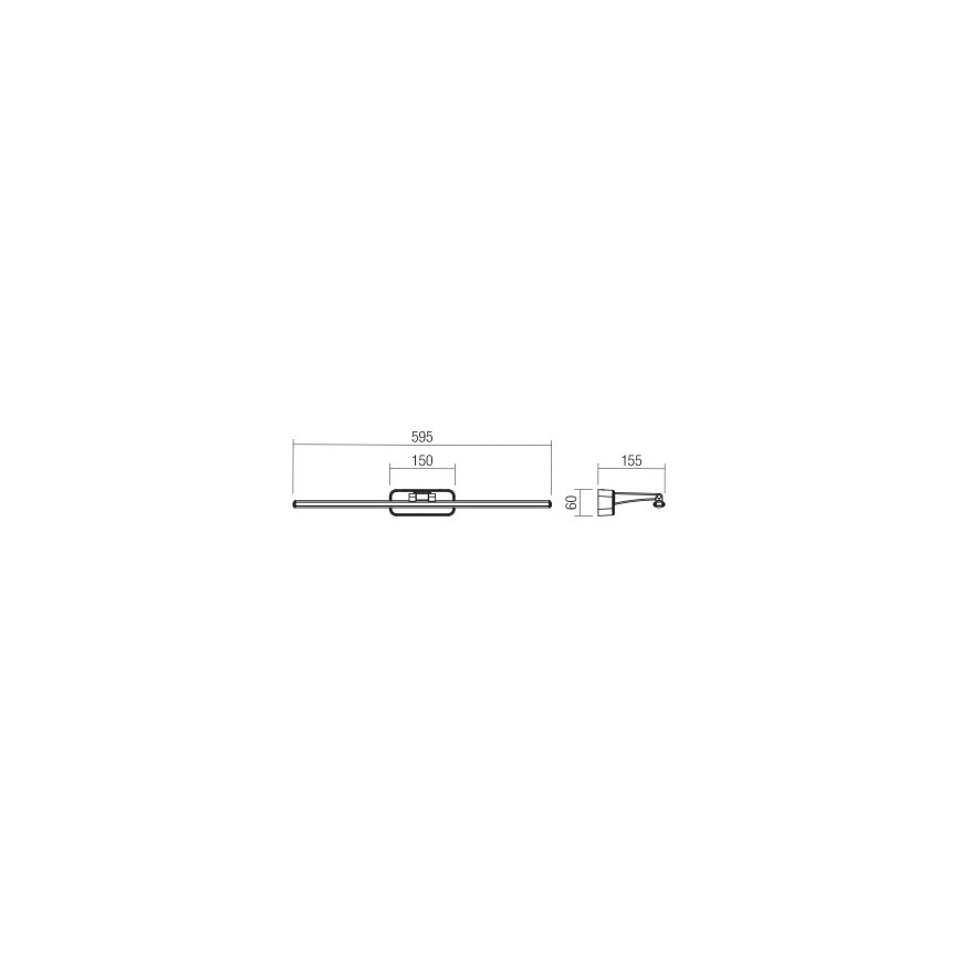 Redo 01-3085 - LED tavelbelysning STEAM LED/12W/230V vit