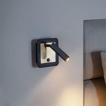 Redo 01-3092 - LED väggspotlight CLOSER LED/6W/230V svart