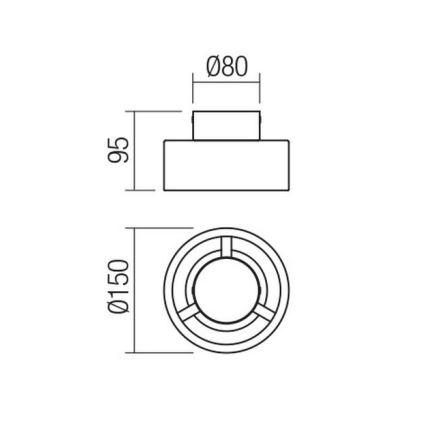 Redo 01-3096 - LED taklampa PUNKT LED/6W/230V vit