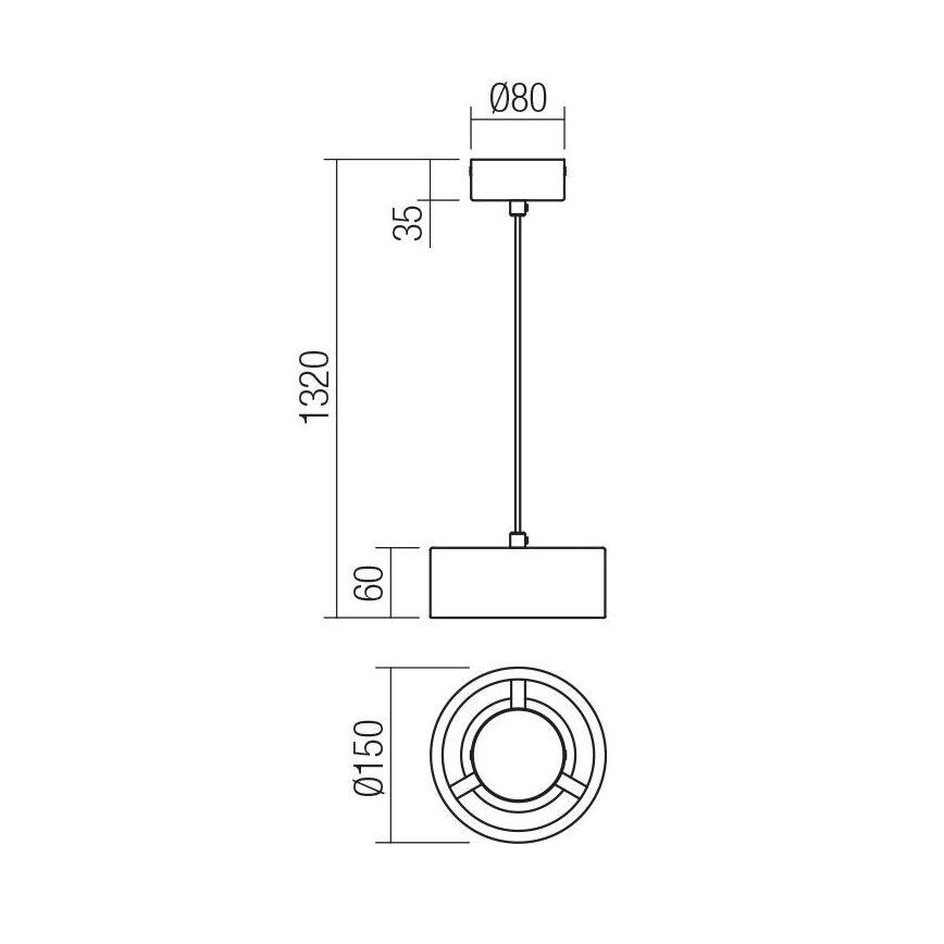 Redo 01-3099 - LED ljuskrona med textilsladd PUNKT LED/6W/230V diameter 15 cm vit