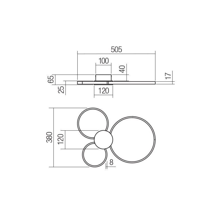 Redo 01-3105 - LED taklampa ATOM LED/20W/230V
