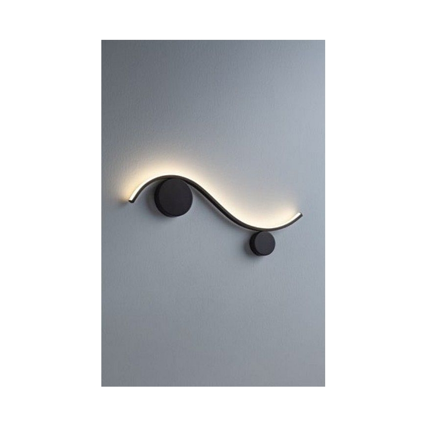 Redo 01-3110 - LED väggbelysning WAVE LED/9W/230V svart