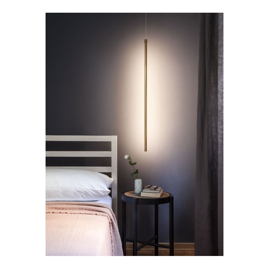 Redo 01-3115 - LED ljuskrona med textilsladd TABOO LED/9W/230V mässing