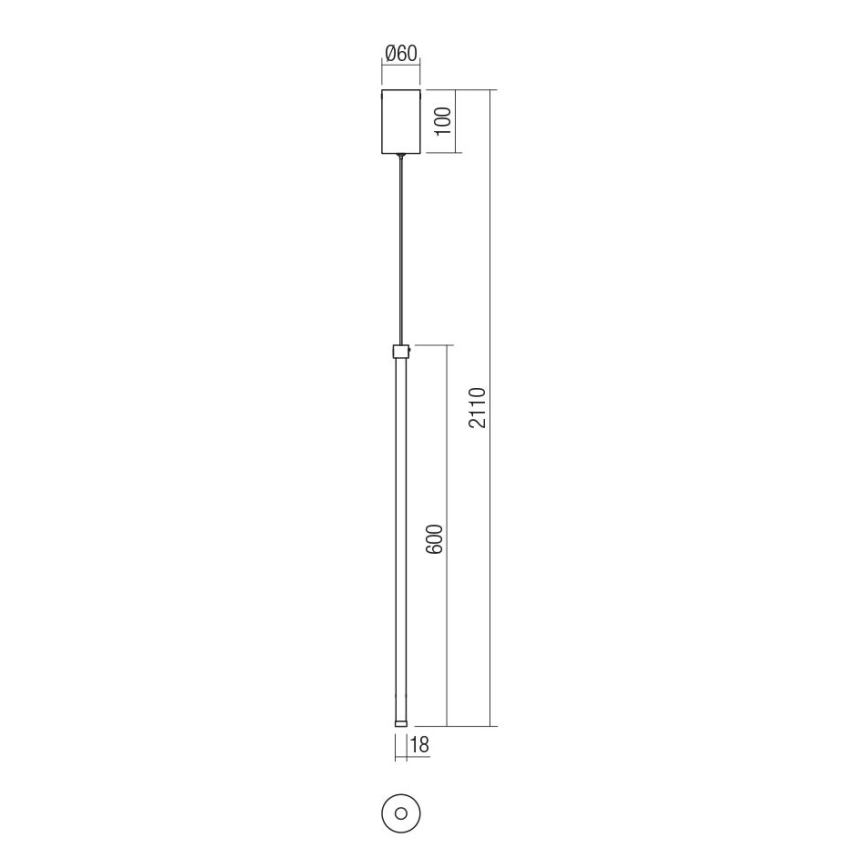 Redo 01-3115 - LED ljuskrona med textilsladd TABOO LED/9W/230V mässing