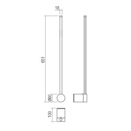 Redo 01-3121 - LED väggbelysning TABOO LED/9W/230V mässing