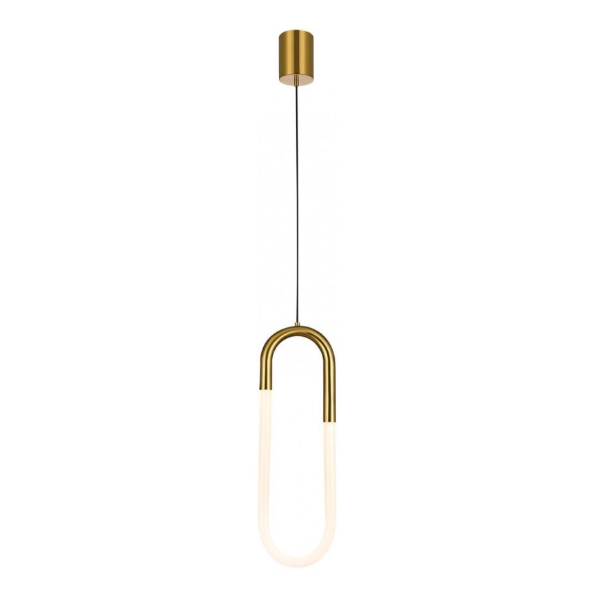 Redo 01-3183 - LED ljusreglerad ljuskrona på textilsladd LATIUM LED/9W/230V mässing