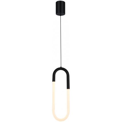 Redo 01-3184 - LED ljusreglerad ljuskrona på textilsladd LATIUM LED/9W/230V svart