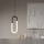 Redo 01-3184 - LED ljusreglerad ljuskrona på textilsladd LATIUM LED/9W/230V svart