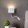 Redo 01-3210 - LED väggbelysning med en flexible liten lampa MOKA LED/6W + LED/3W/230V USB CRI90 vit
