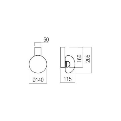 Redo 01-3240 - LED väggbelysning SINCLAIR LED/6,5W/230V CRI 93 IP21 svart