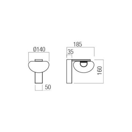 Redo 01-3242 - LED väggbelysning SINCLAIR LED/6,5W/230V CRI 93 IP21 svart