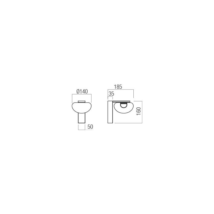 Redo 01-3242 - LED väggbelysning SINCLAIR LED/6,5W/230V CRI 93 IP21 svart