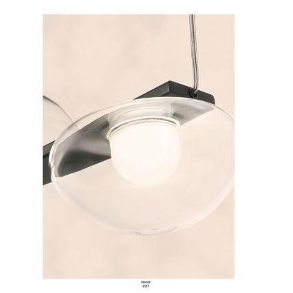 Redo 01-3243 - LED ljusreglerad ljuskrona på textilsladd SINCLAIR LED/35W/230V CRI 93 IP21 guld