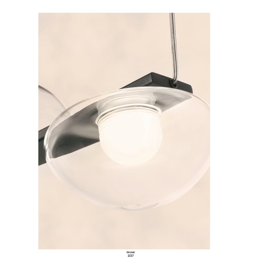Redo 01-3243 - LED ljusreglerad ljuskrona på textilsladd SINCLAIR LED/35W/230V CRI 93 IP21 guld