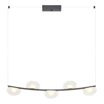 Redo 01-3244 - LED ljusreglerad ljuskrona på textilsladd SINCLAIR LED/35W/230V CRI 93 IP21 svart