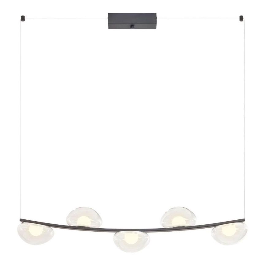 Redo 01-3244 - LED ljusreglerad ljuskrona på textilsladd SINCLAIR LED/35W/230V CRI 93 IP21 svart