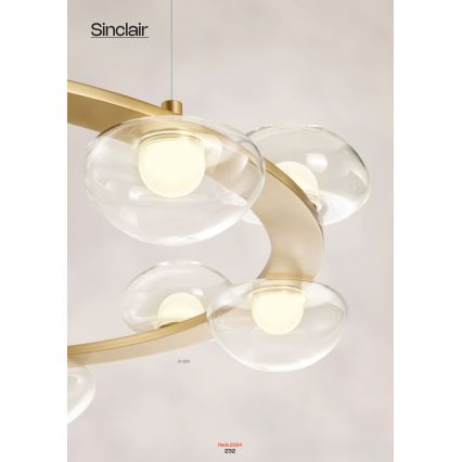 Redo 01-3248- LED ljusreglerad ljuskrona på textilsladd SINCLAIR LED/37,2W/230V CRI 93 IP21 svart
