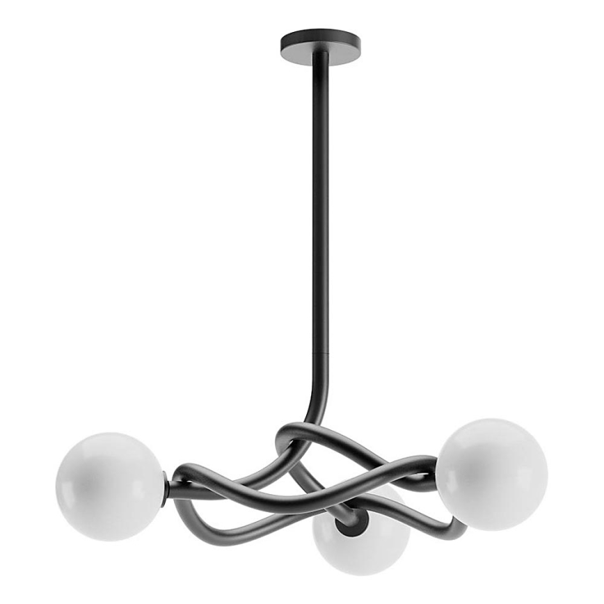 Redo 01-3257 - Taklampa på stång CONFUSIO 3xE14/28W/230V Ø 76 cm svart