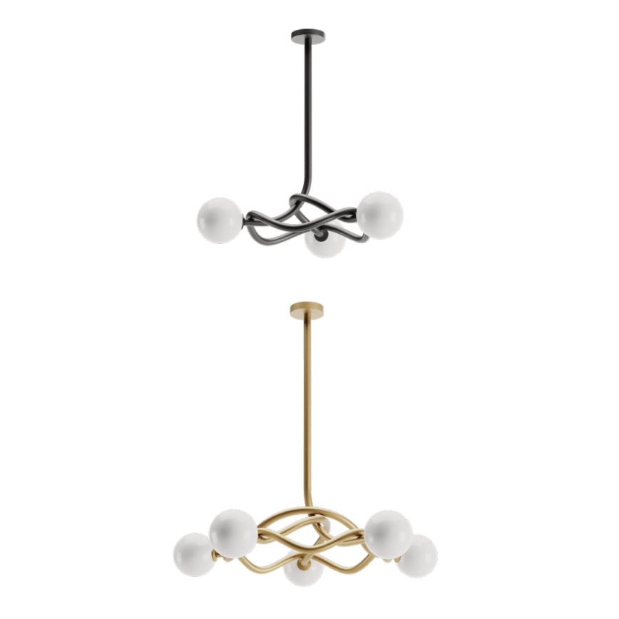 Redo 01-3257 - Taklampa på stång CONFUSIO 3xE14/28W/230V Ø 76 cm svart