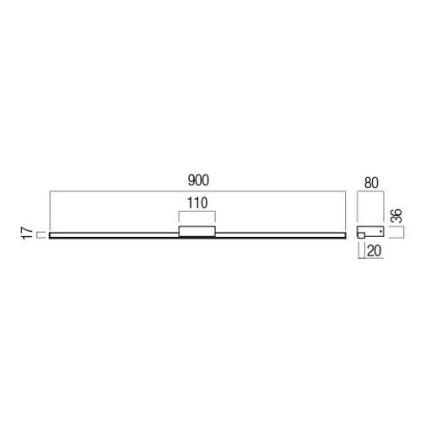 Redo 01-3271 - LED-spegelbelysning för badrum ASTON LED/18W/230V 3000/4000K CRI 90 IP44 vit