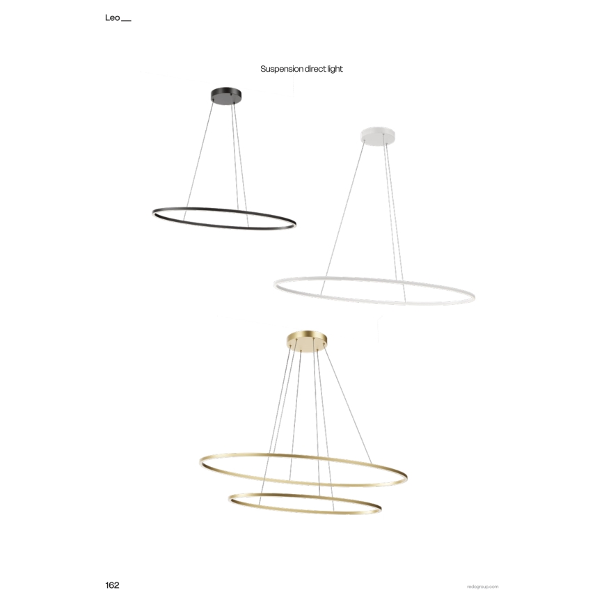 Redo 01-3340 - LED-dimbar takpendel med vajer LEO LED/67W/230V 3000/4000K CRI 90 vit
