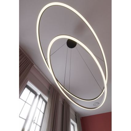 Redo 01-3343 - LED Dimmbar pendel på vajer LEO LED/115W/230V 3000/4000K CRI 90 svart