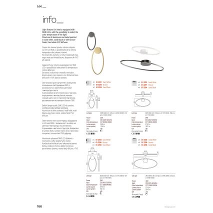 Redo 01-3343 - LED Dimmbar pendel på vajer LEO LED/115W/230V 3000/4000K CRI 90 svart