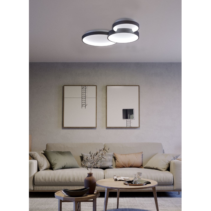 Redo 01-3375 - LED Dimbar taklampa COMBI LED/72W/230V 3000/4000/6000K CRI98 svart