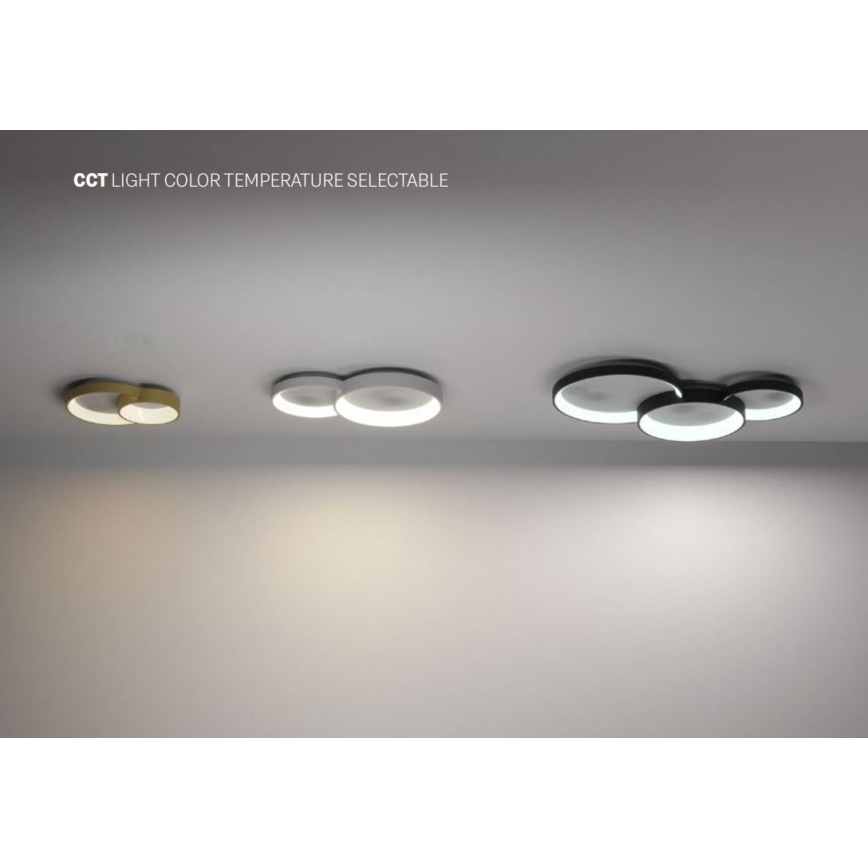 Redo 01-3375 - LED Dimbar taklampa COMBI LED/72W/230V 3000/4000/6000K CRI98 svart