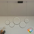 Redo 01-3384 - LED ljusreglerad ljuskrona på textilsladd ATHENA LED/40W/230V 3000/4000/6000K CRI98 svart