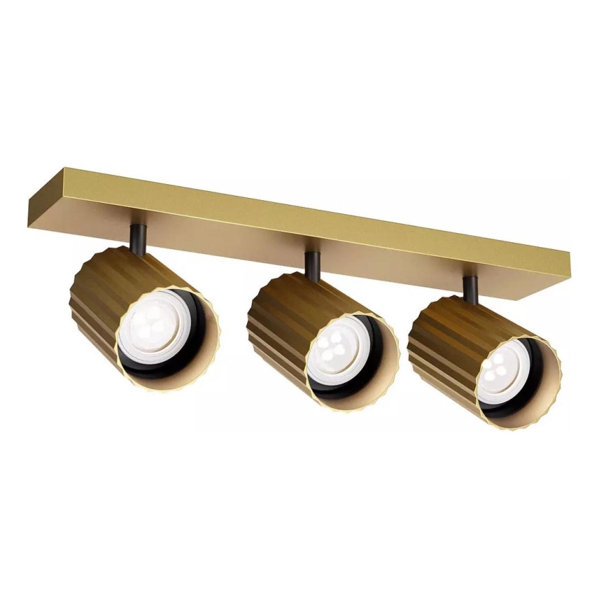Redo 01-3405 - Spotlampa DELPHI 3xGU10/7W/230V, guldfärgad