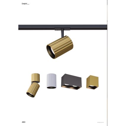 Redo 01-3408 - Spotlampa DELPHI 1xGU10/7W/230V guld