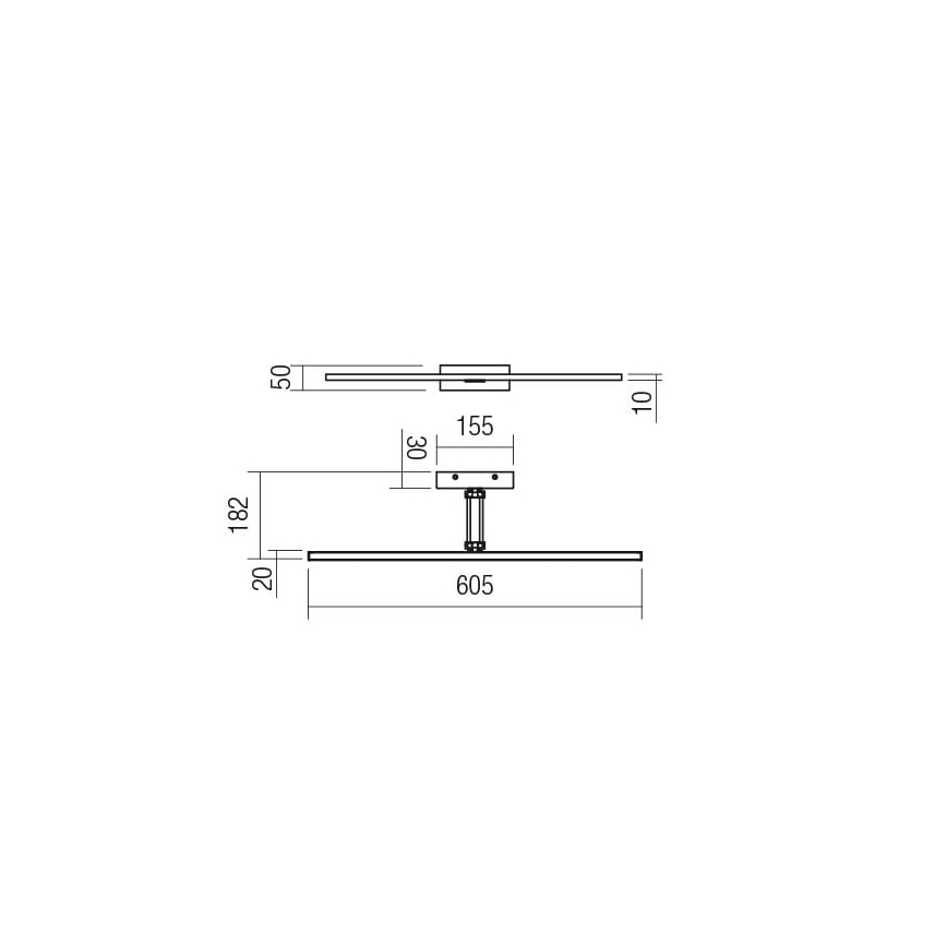 Redo 01-3463 - LED tavelbelysning LINEAR LED/8W/230V 60,5 cm CRI 92 svart