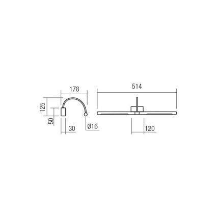 Redo 01-3466 - LED tavelbelysning KENDO LED/11W/230V 51,4 cm CRI 92 vit