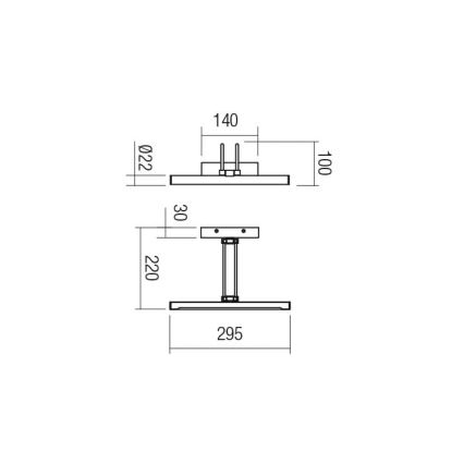 Redo 01-3468 - LED tavelbelysning IKON LED/7,3W/230V 29,5 cm CRI 92 vit