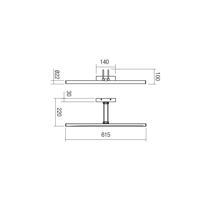 Redo 01-3471 - LED tavelbelysning IKON LED/16,4W/230V 61,5 cm CRI 92 svart