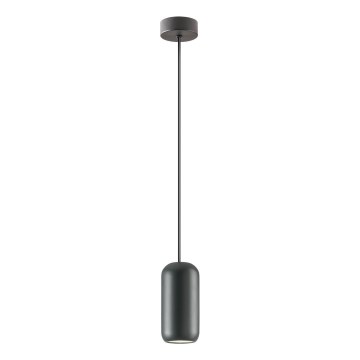 Redo 01-3474 - Ljuskrona med textilsladd BOOM 1xGU10/10W/230V diameter 7,6 cm svart