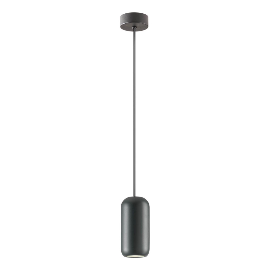 Redo 01-3474 - Ljuskrona med textilsladd BOOM 1xGU10/10W/230V diameter 7,6 cm svart