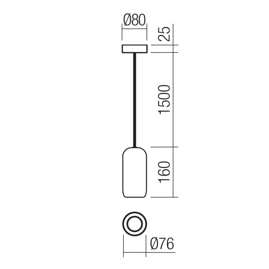 Redo 01-3475 - Ljuskrona med textilsladd BOOM 1xGU10/10W/230V diameter 7,6 cm grön